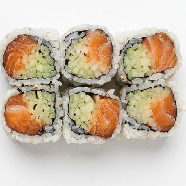 Salmon Cucumber Roll.