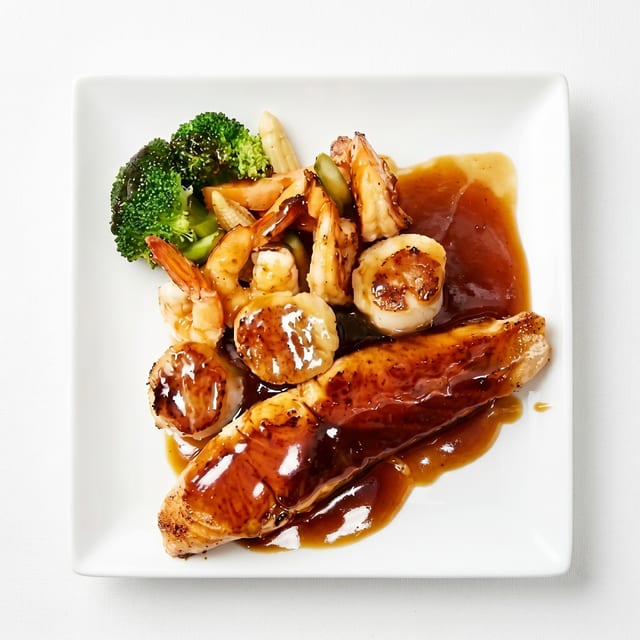 Seafood Teriyaki (D).
