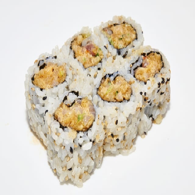 Spicy Crunch Yellowtail Roll.