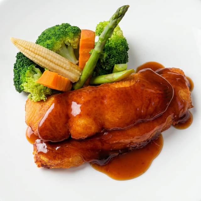 Salmon Teriyaki (D).
