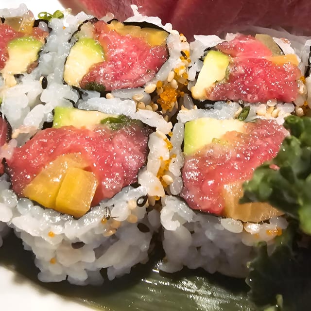 Spicy Negi-Toro Roll.