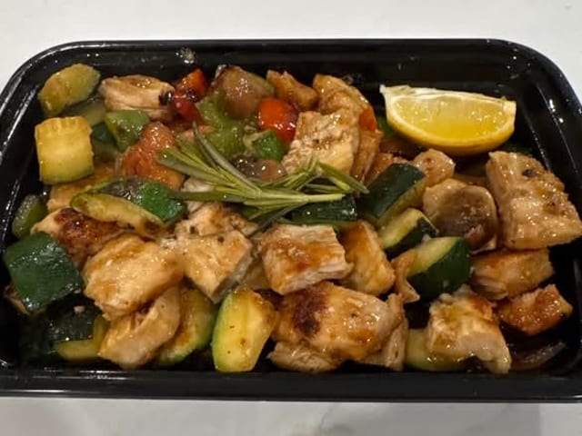 Hibachi Shrimp & Chicken.