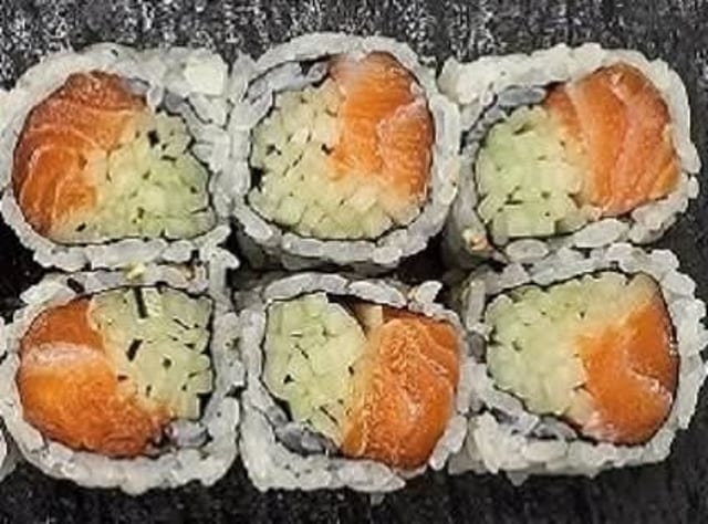 Salmon Skin Cucumber Roll.